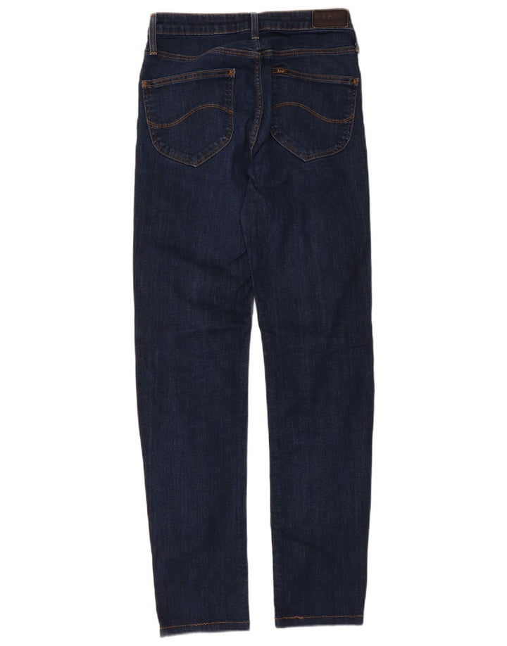 Lee Damen Marion Straight Jeans W27 L33 Marineblaue Baumwolle