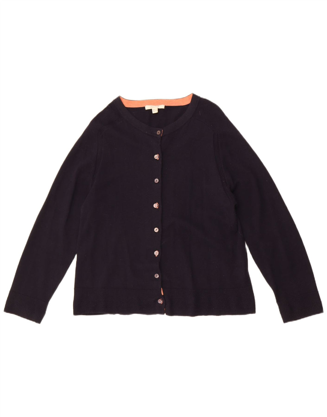 White Stuff Damen Crop Cardigan Pullover UK 14 Große Marineblaue Wolle