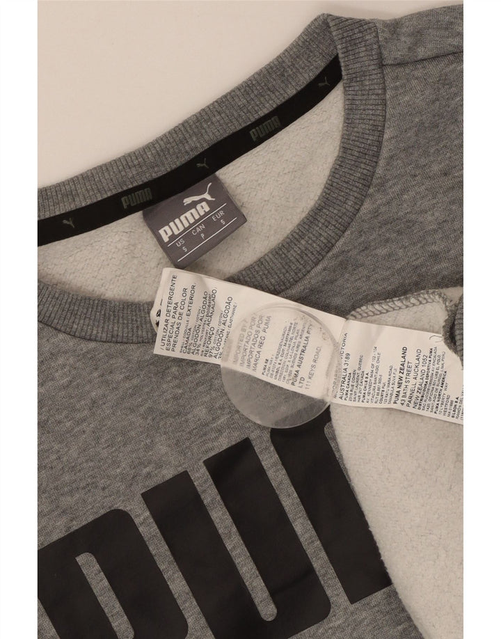 Puma Herren Grafik-Sweatshirt-Pullover, klein, graue Baumwolle