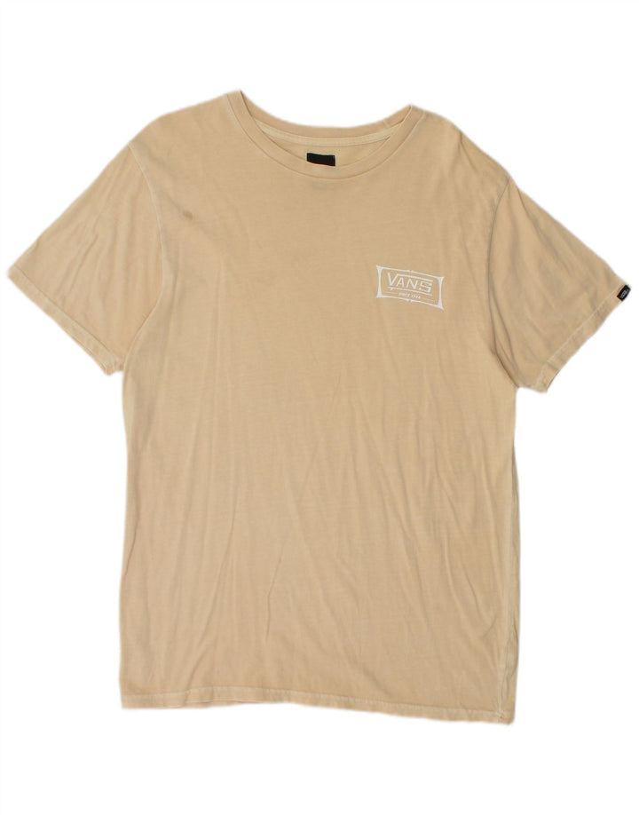 Vans Herren Grafik-T-Shirt-Oberteil Mittelbeige