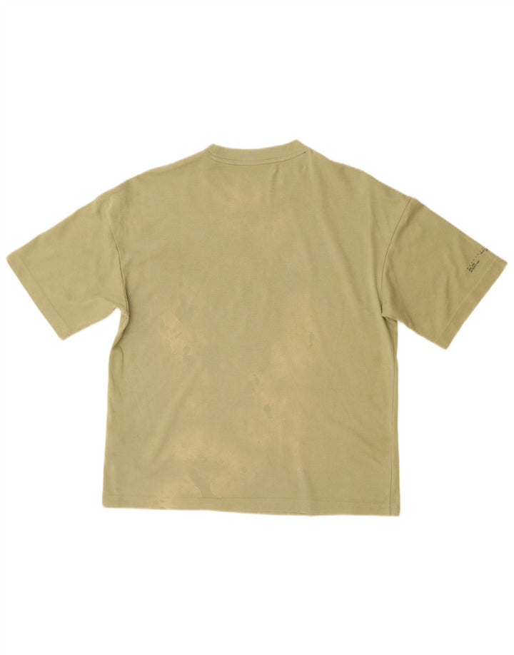 ADIDAS Herren Loose Fit T-Shirt Top Small Grün Baumwolle