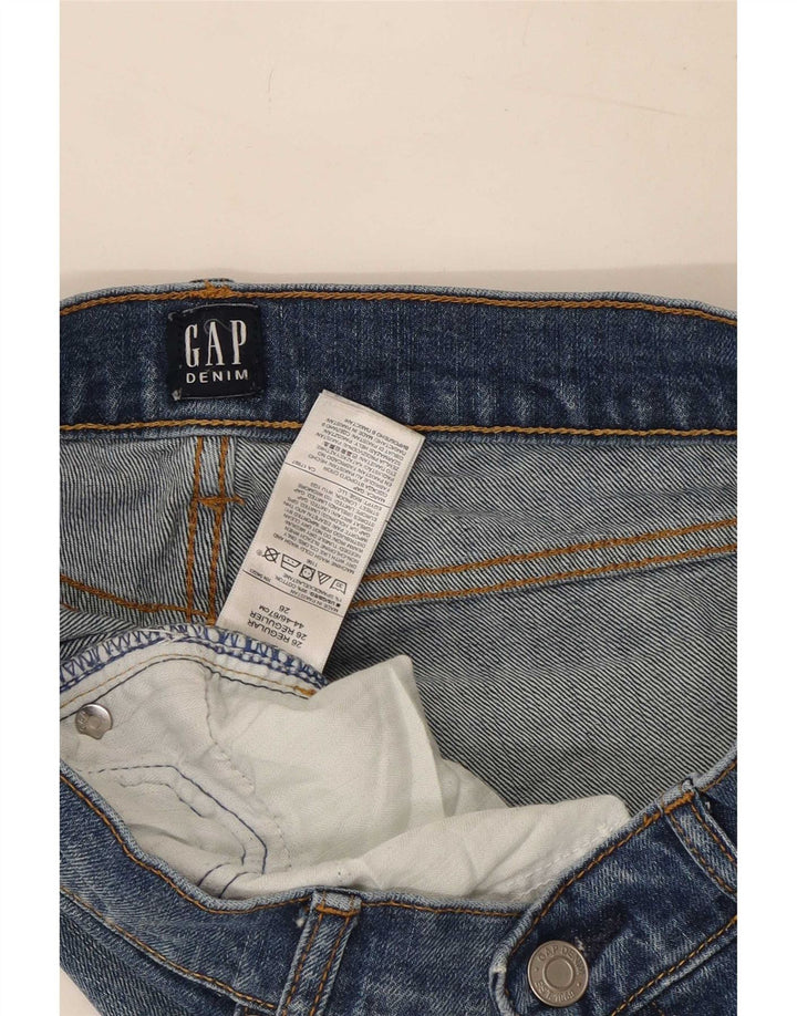 Gap Damen Distressed Straight Jeans W26 L29 Blaue Baumwolle
