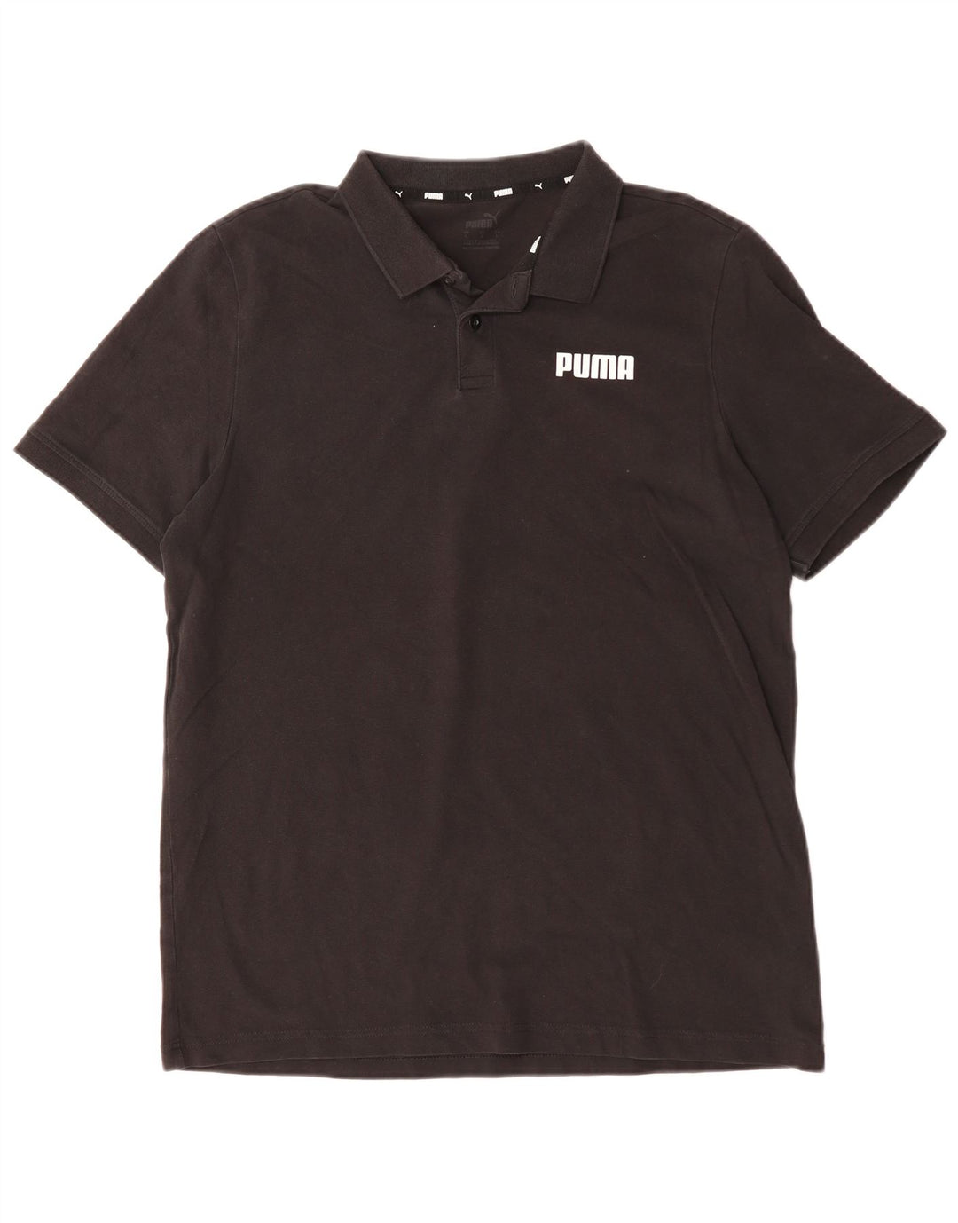 PUMA Herren-Poloshirt, groß, schwarze Baumwolle