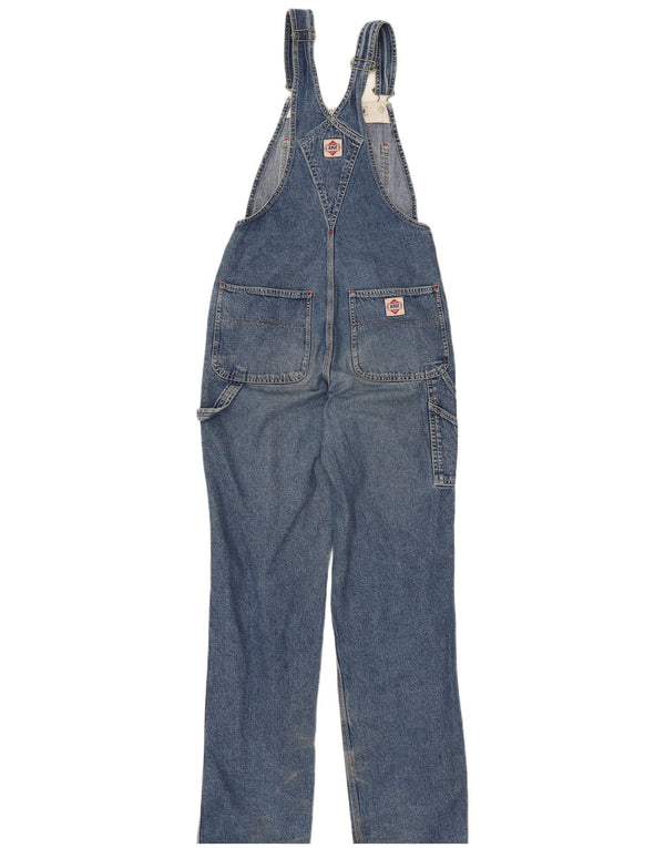 Rifle Damen-Latzhose, gerade Jeans, W26, L34, blaue Baumwolle