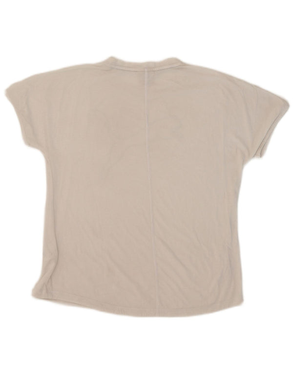 Puma Damen Grafik T-Shirt Top UK 16 Large Weiß Polyester
