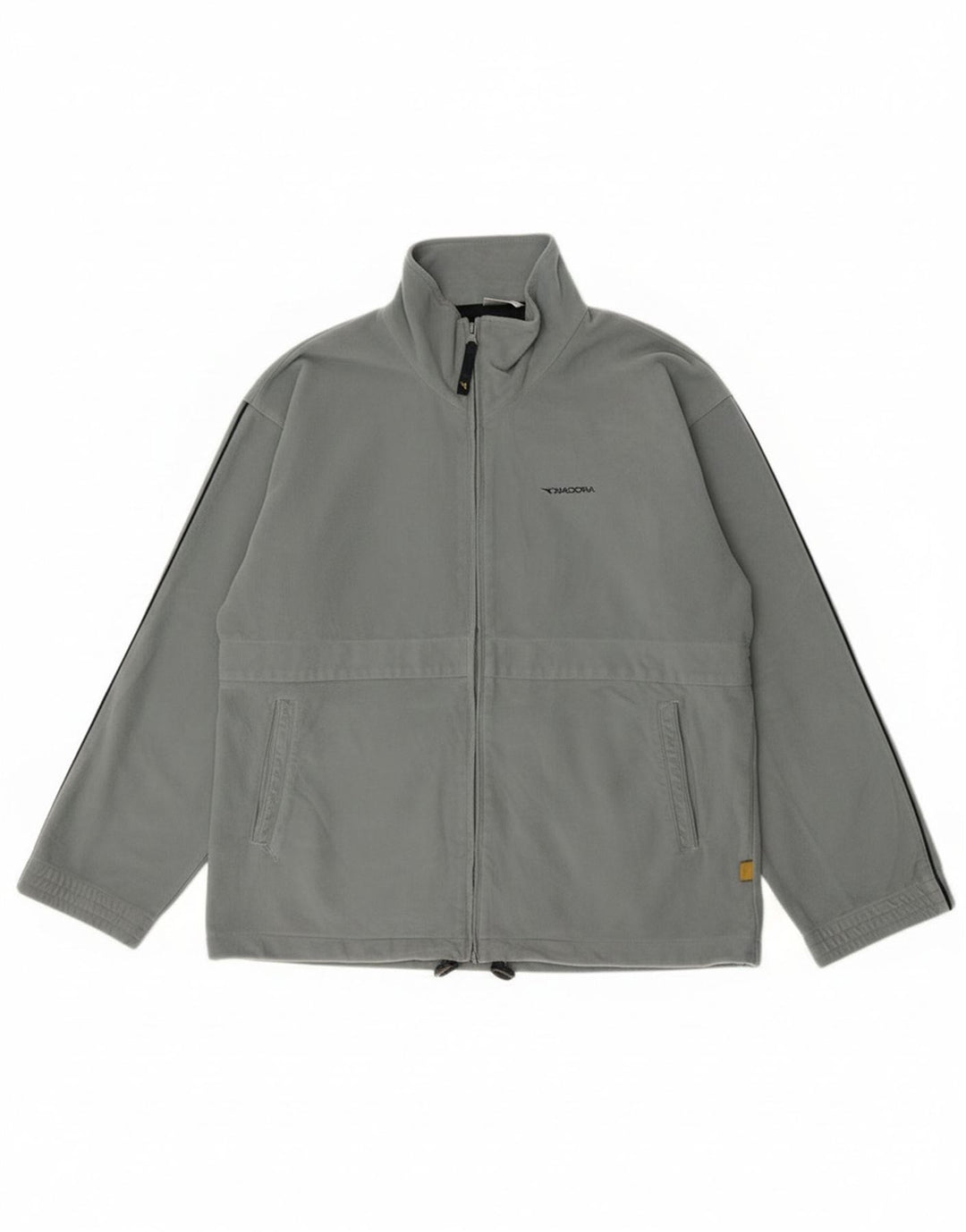 Diadora Herren-Trainingsanzugoberteil aus Velours, Gr. 40, Größe L, grau, Polyester