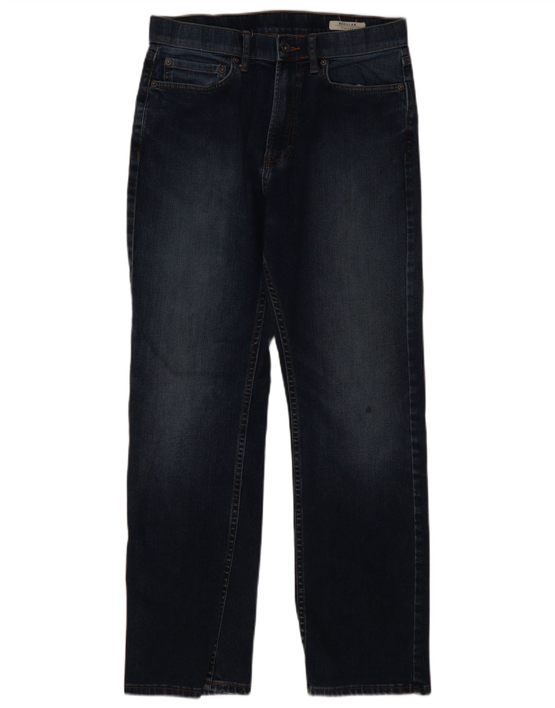 Marks & Spencer Herren Straight Jeans W32 L31 Marineblaue Baumwolle