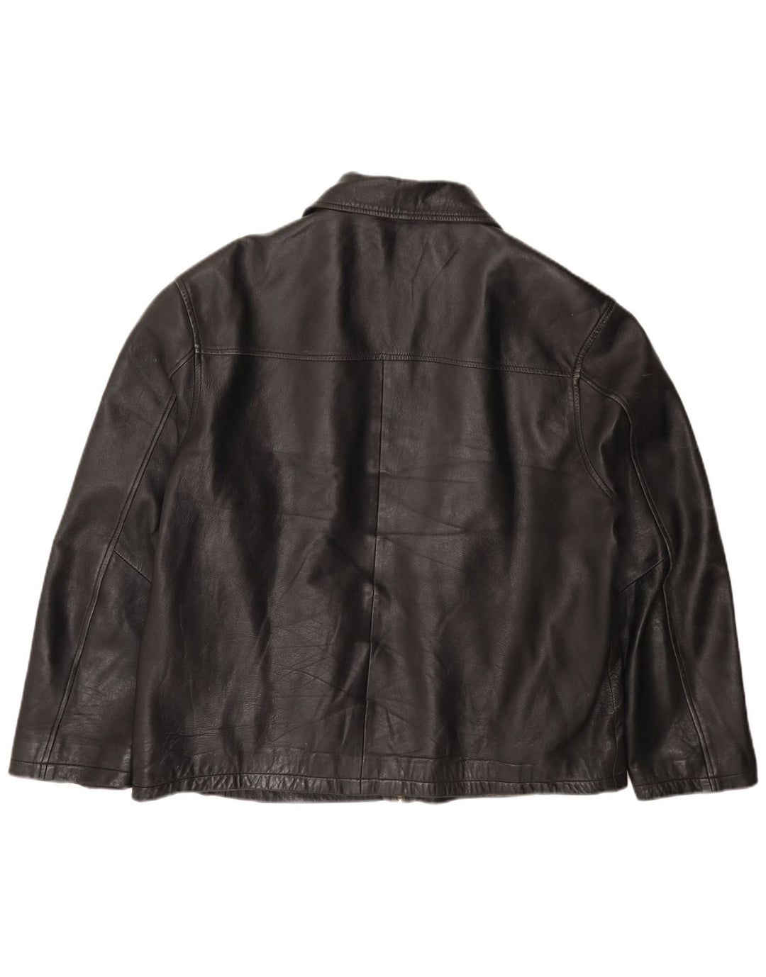 VINTAGE Herren Lederjacke UK 44 2XL Schwarz