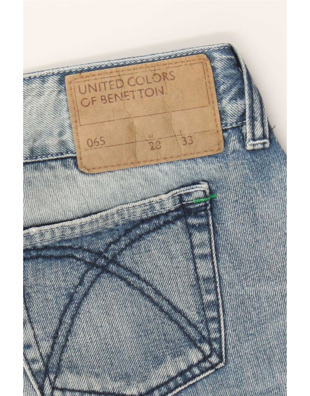 Benetton Damen Bootcut Jeans W28 L33 Blau