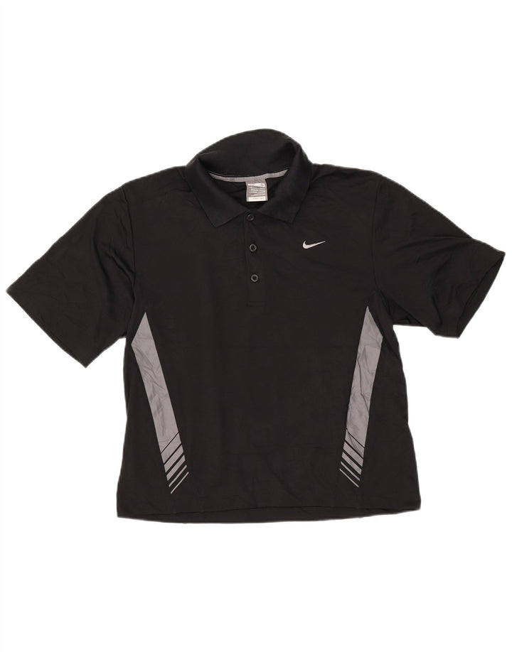 NIKE Herren-Poloshirt UK 36/38 Small Schwarz Colourblock