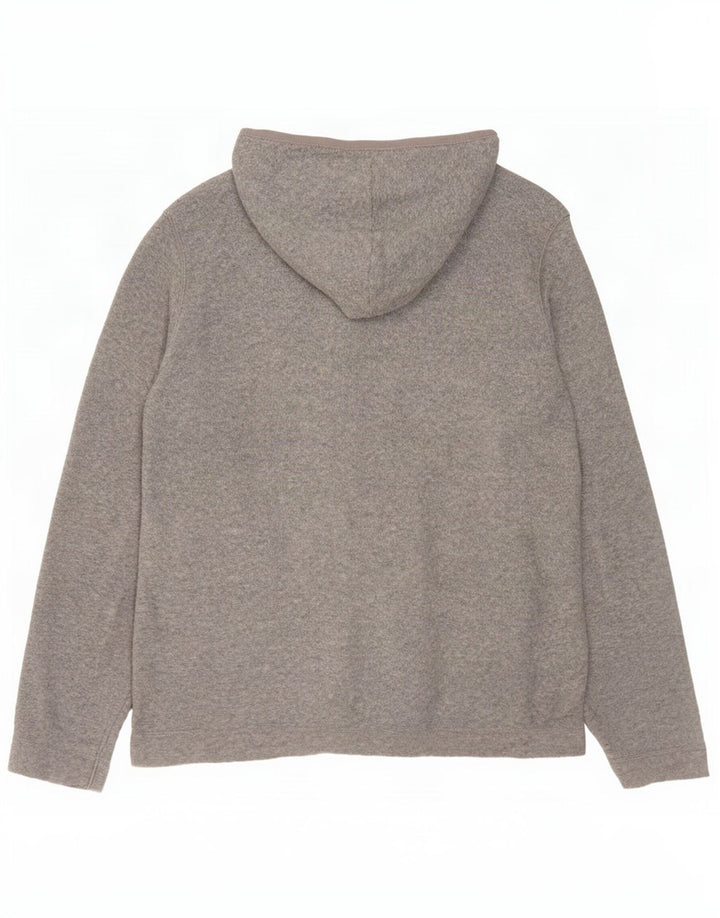 Gap Damen-Fleecejacke mit Kapuze, übergroß, UK 10, Größe S, Grau, Polyester