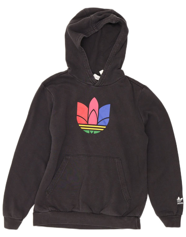 Adidas Jungen Graphic Hoodie Pullover 11–12 Jahre, schwarze Baumwolle