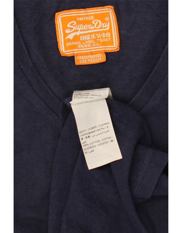 Superdry Herren T-Shirt-Oberteil aus Baumwolle in mittlerem Marineblau