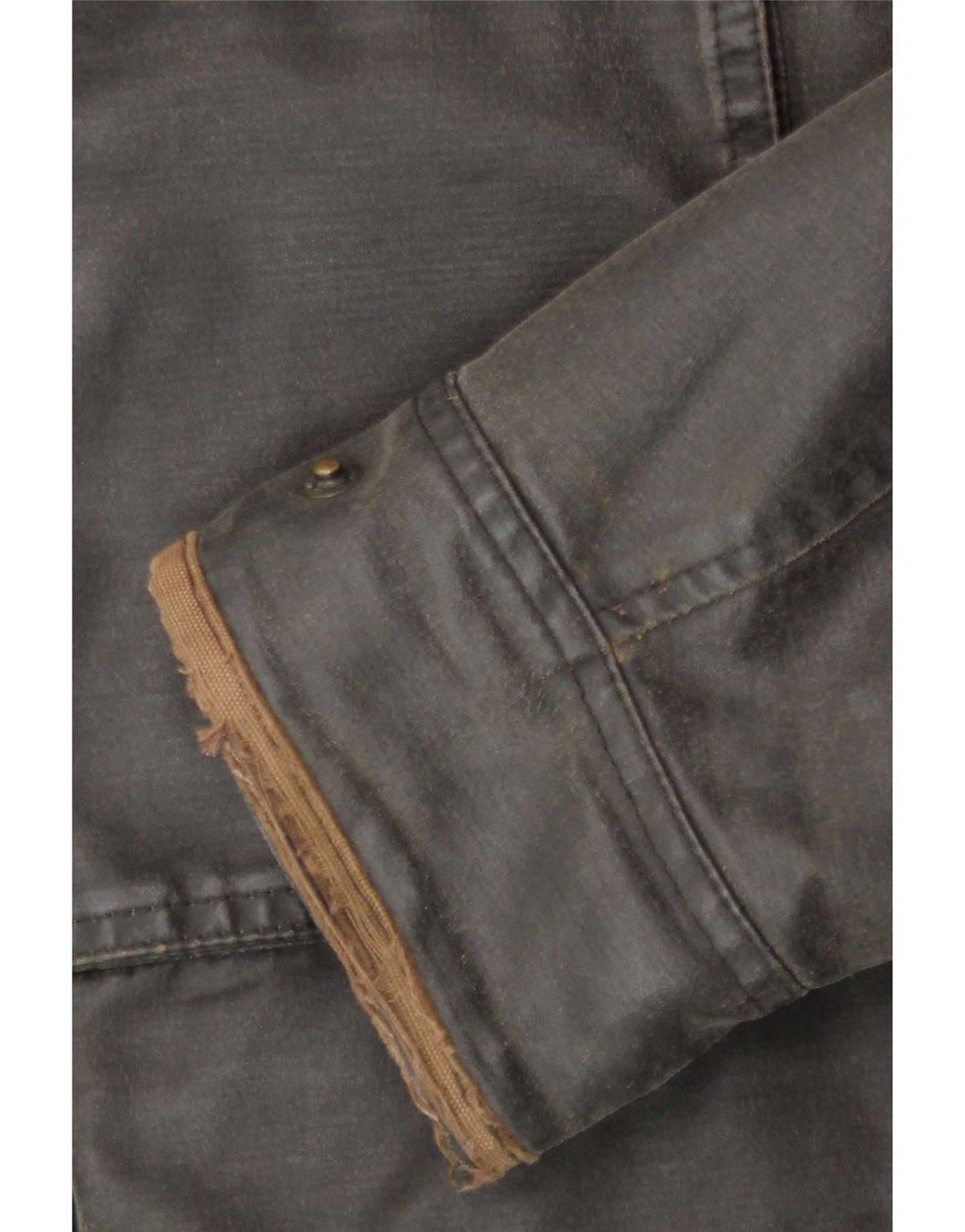Fat Face Herrenjacke aus gewachster Baumwolle, UK 36, Größe S, grau, Polyester