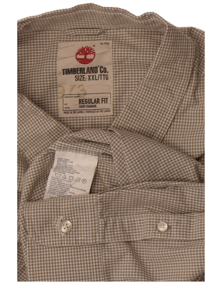 Timberland Herren Regular Fit Hemd 2XL Grau Gingham Baumwolle
