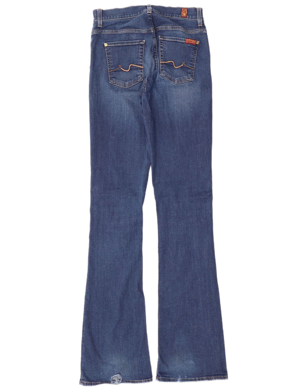 7 FOR ALL MANKIND Damen Schlagjeans W26 L35 Blaue Baumwolle