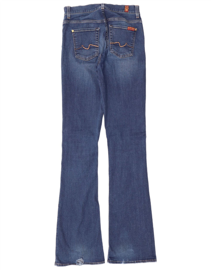 7 FOR ALL MANKIND Damen Schlagjeans W26 L35 Blaue Baumwolle