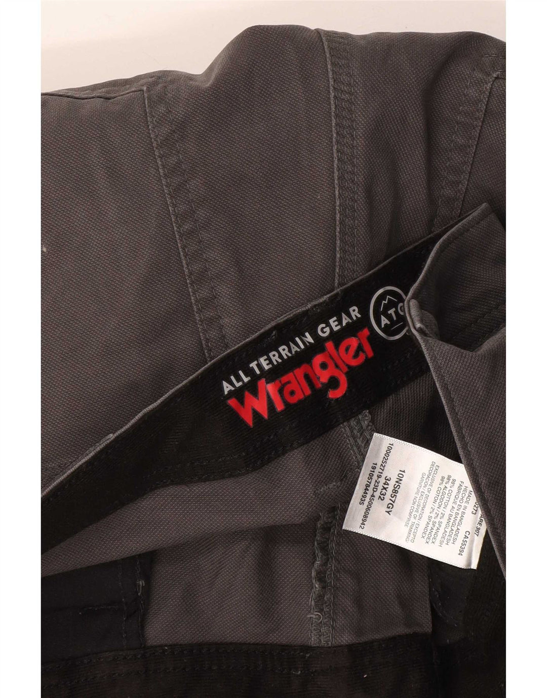 Wrangler Herren gerade Cargohose W34 L32 graue Baumwolle