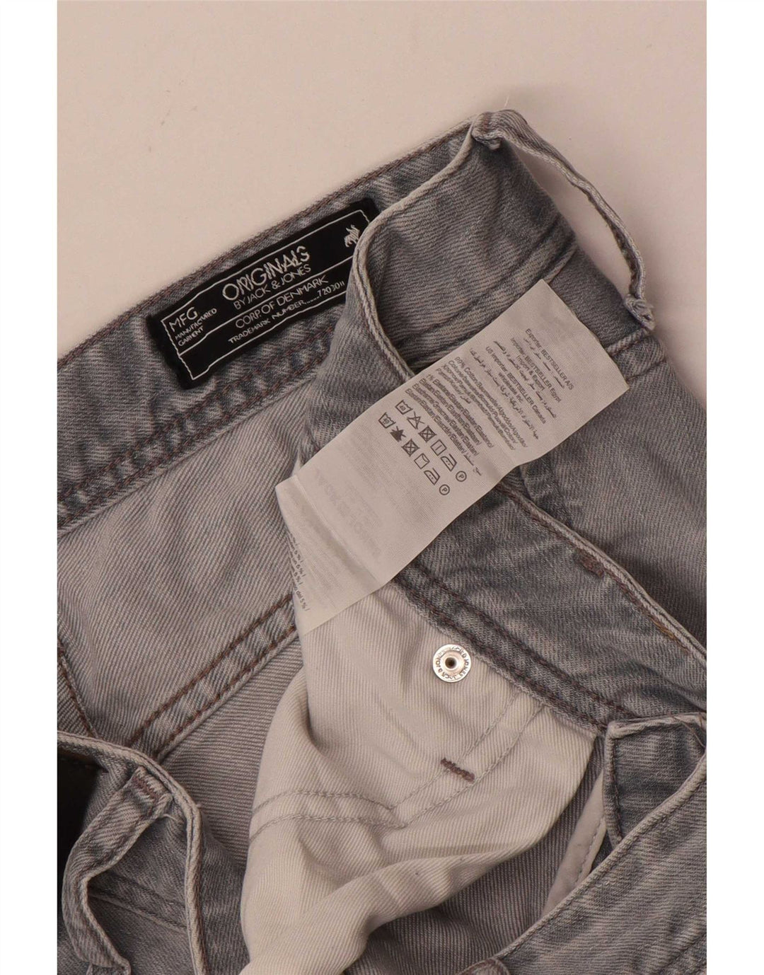 Jack & Jones Herren Tim Slim Jeans W30 L34 Graue Baumwolle