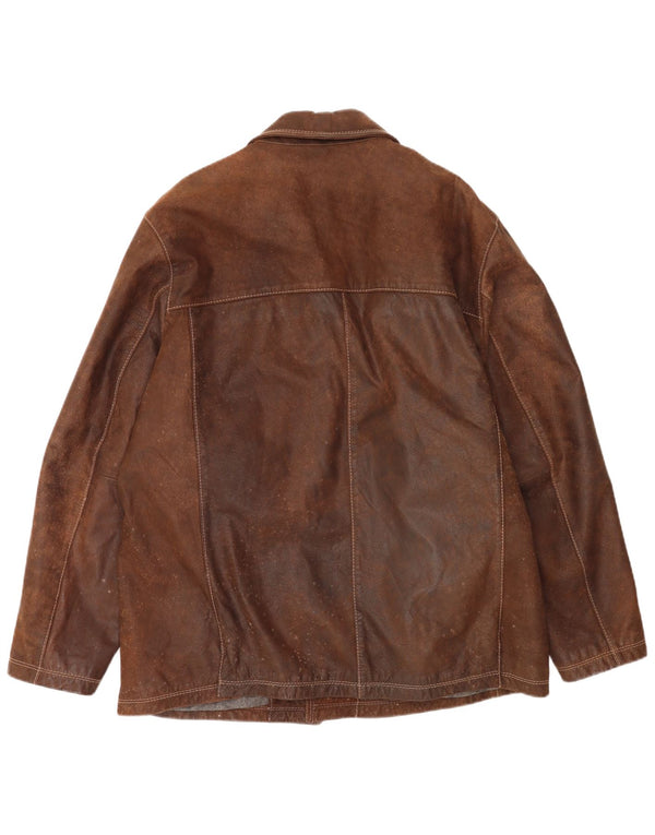 Strellson Herren Lederjacke IT 56 3XL Braunes Leder