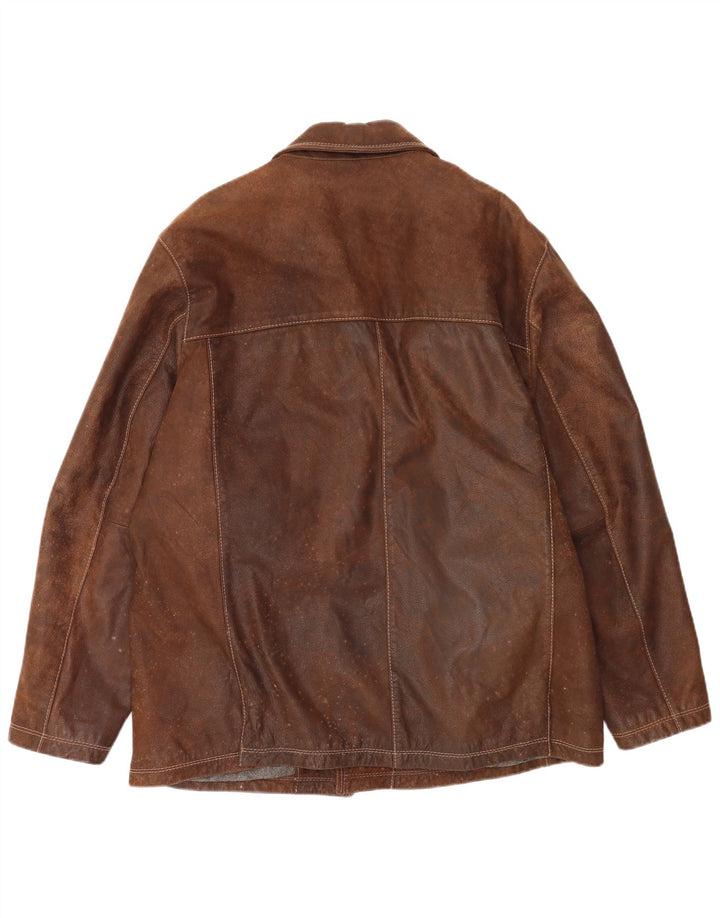 Strellson Herren Lederjacke IT 56 3XL Braunes Leder