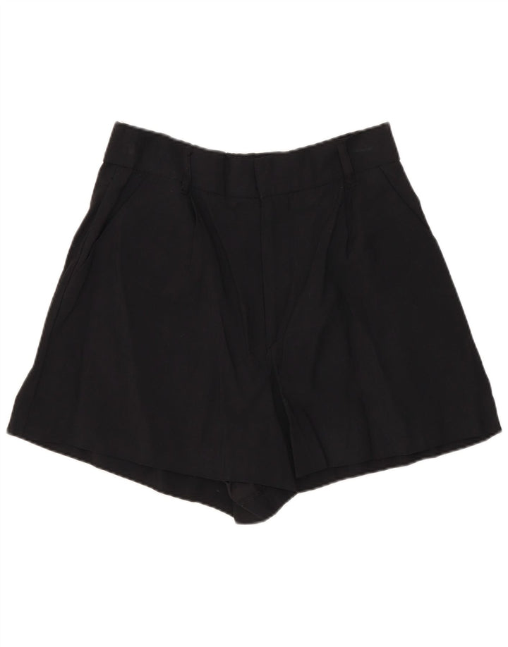 ZARA Damen Pegged Chino Shorts Small W26 Schwarz