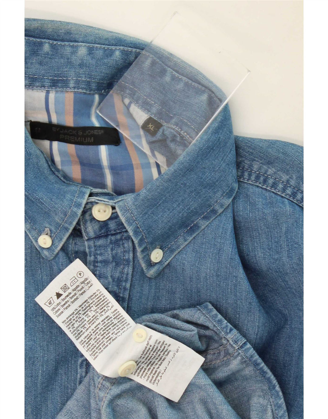 Jack & Jones Herren Jeanshemd XL Blau Baumwolle