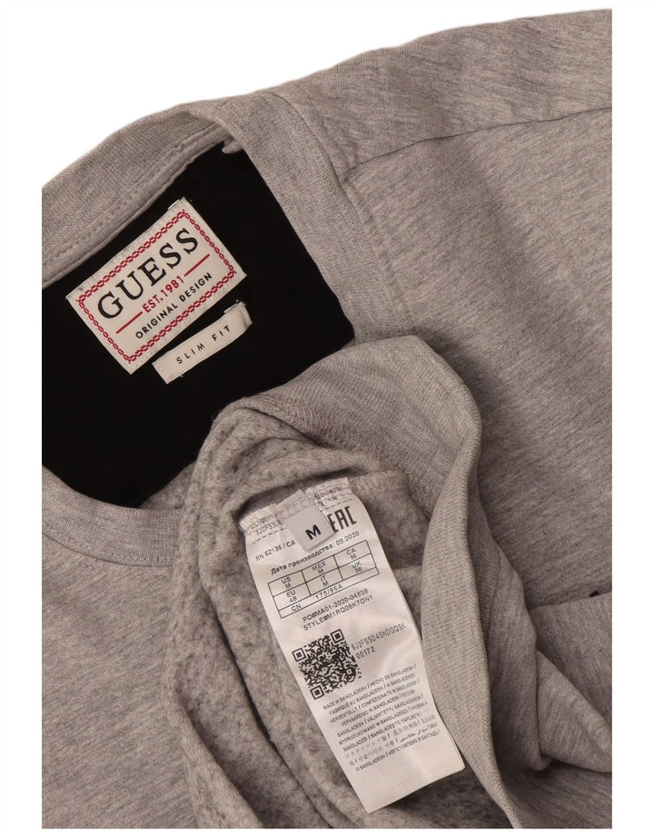 Guess Slim Fit Herren-Sweatshirt aus mittelgrauer Baumwolle