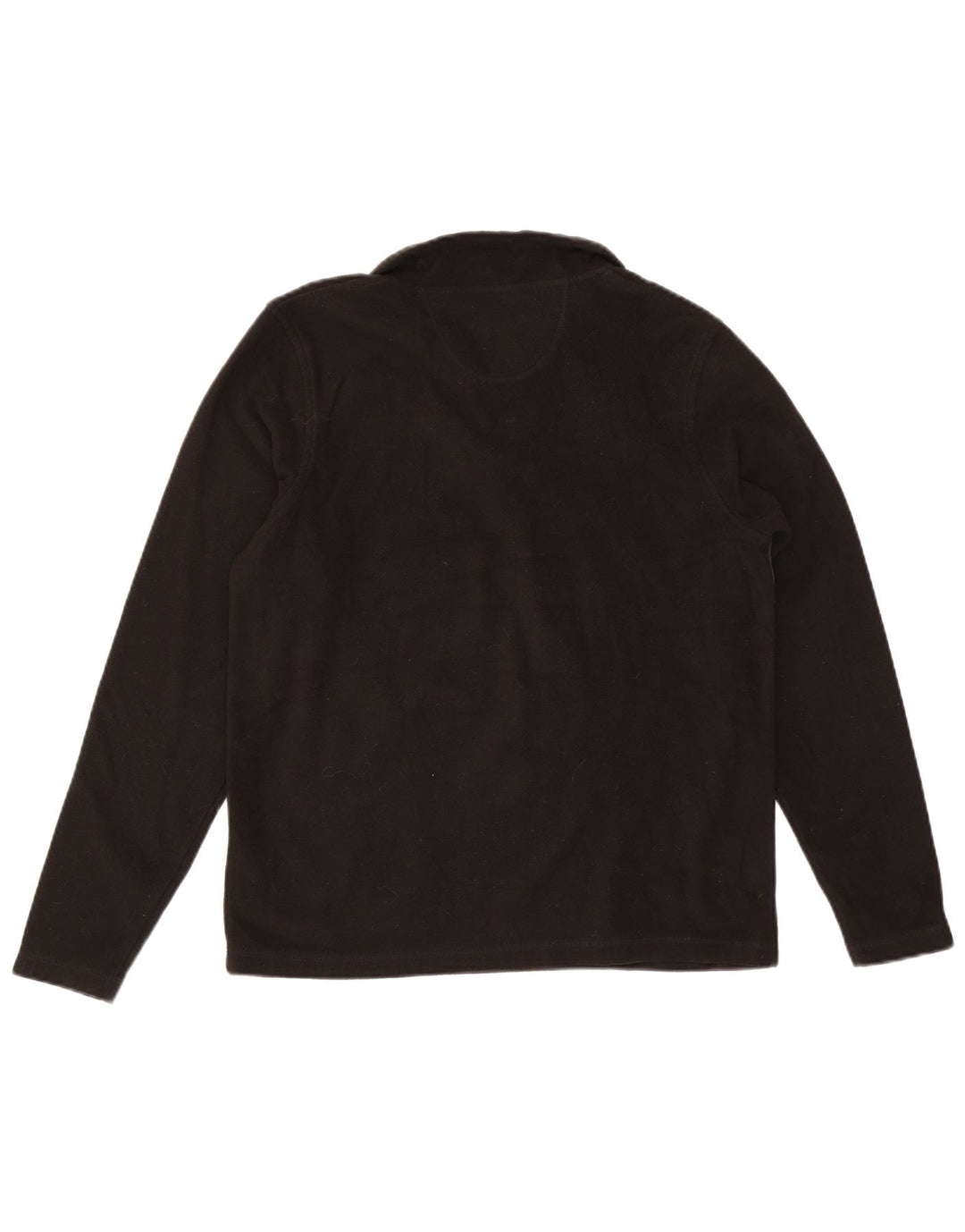 Pierre Cardin Herren-Fleecepullover mit Reißverschluss am Hals, Mittelschwarz, Farbblock