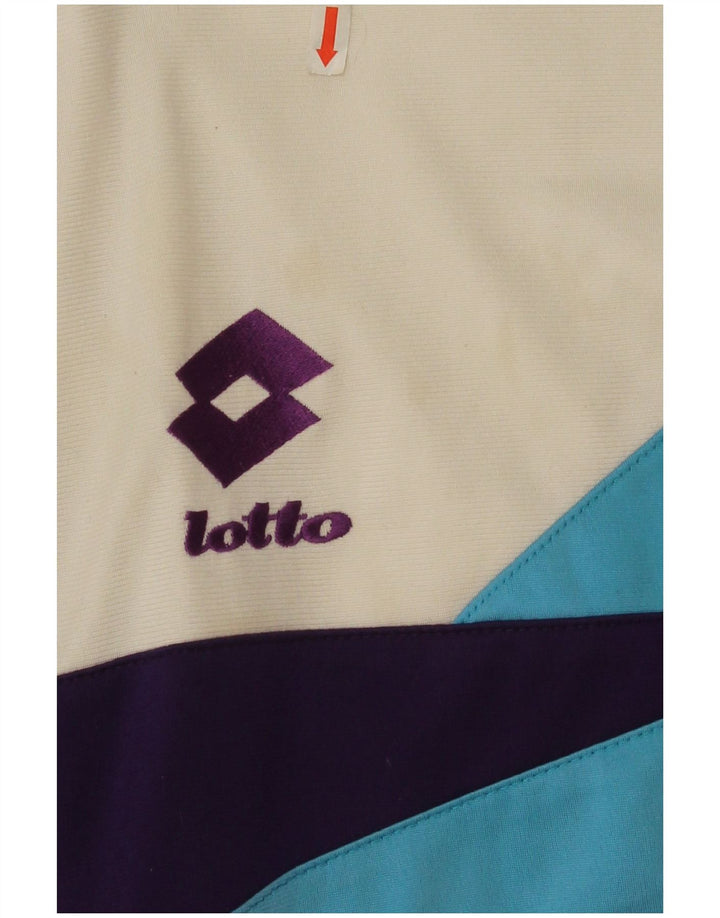 Lotto Herren-Trainingsanzugoberteil mit Grafik, Mittelrosa, Farbblock-Polyester