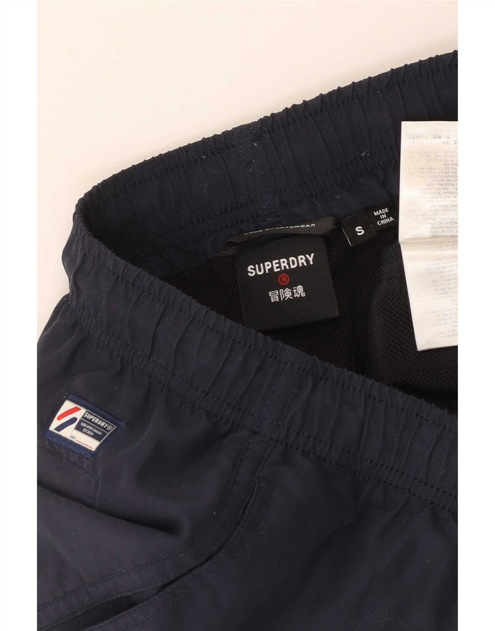Superdry Herren-Badeshorts mit Grafik, Größe S, Marineblau, Polyester