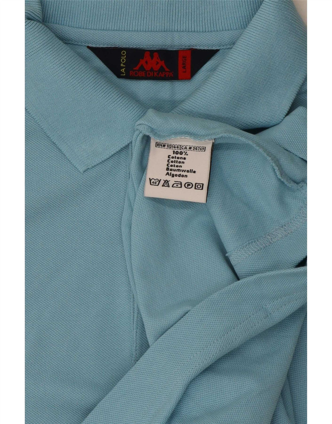 Kappa Herren-Poloshirt, große blaue Baumwolle