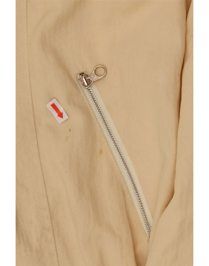 Vintage Damen Kapuzenparkajacke IT 42 Medium Beige