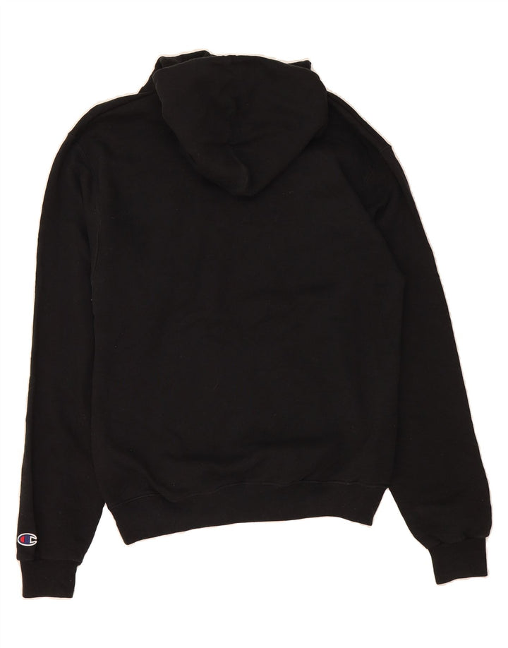 CHAMPION Mens Graphic Hoodie Jumper Small Black Vintage Champion and Second-Hand Champion from Messina Hembry 