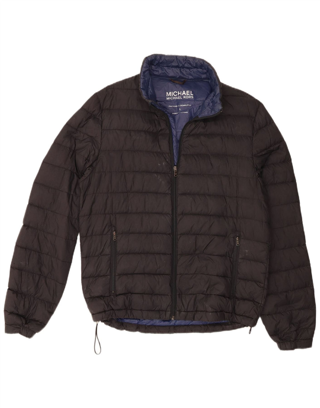 Michael Kors Herren Wattierte Jacke UK 38 Small Marineblaues Nylon