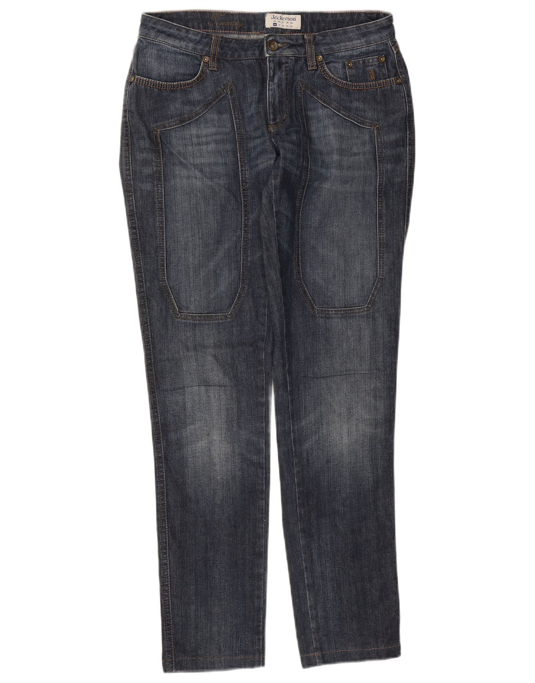 Jeckerson Damen Slim Jeans W30 L32 Marineblau Baumwolle