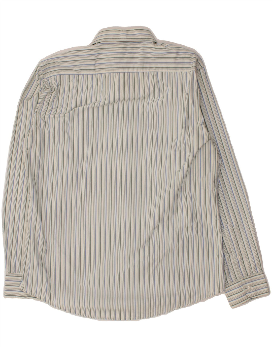 CARRERA Mens Shirt Large Green Striped Cotton Vintage Carrera and Second-Hand Carrera from Messina Hembry 