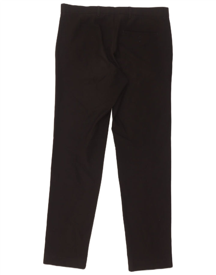 Marks & Spencer Herren Slim Chinohose W34 L33 Schwarz Polyester
