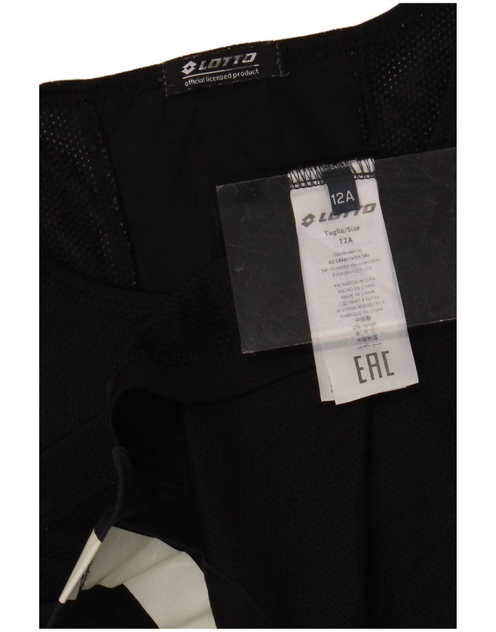 LOTTO Jungen-Top mit Grafik, 11–12 Jahre, schwarzes Polyester