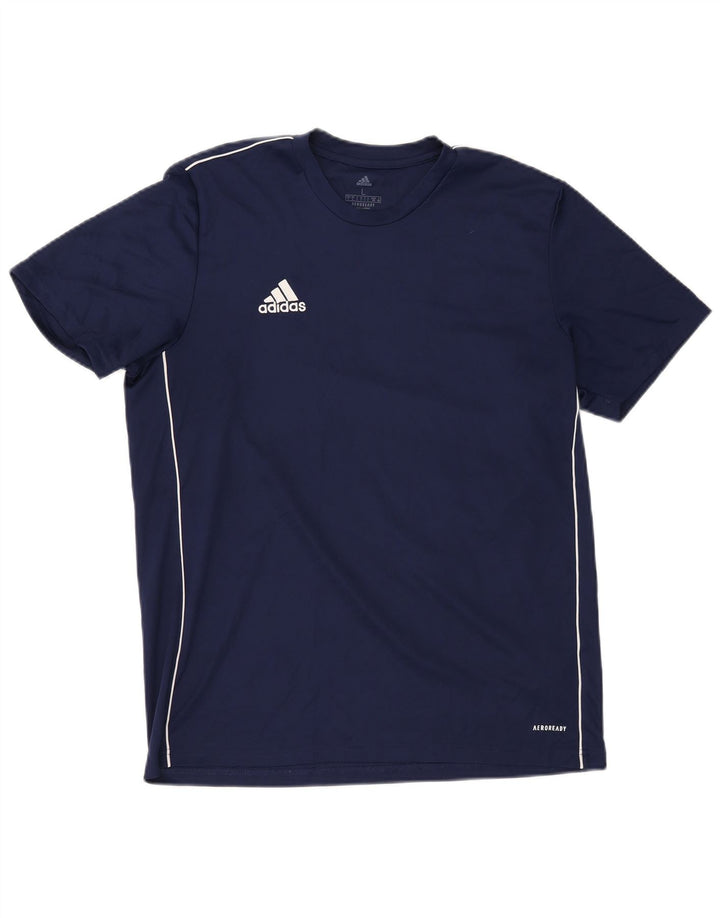 Adidas Herren Aeroready T-Shirt Top Large Marineblau Polyester