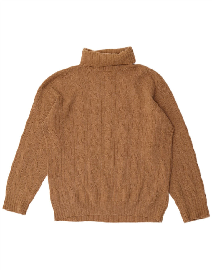 Benetton Herren Rollkragenpullover Pullover 2XL Braun