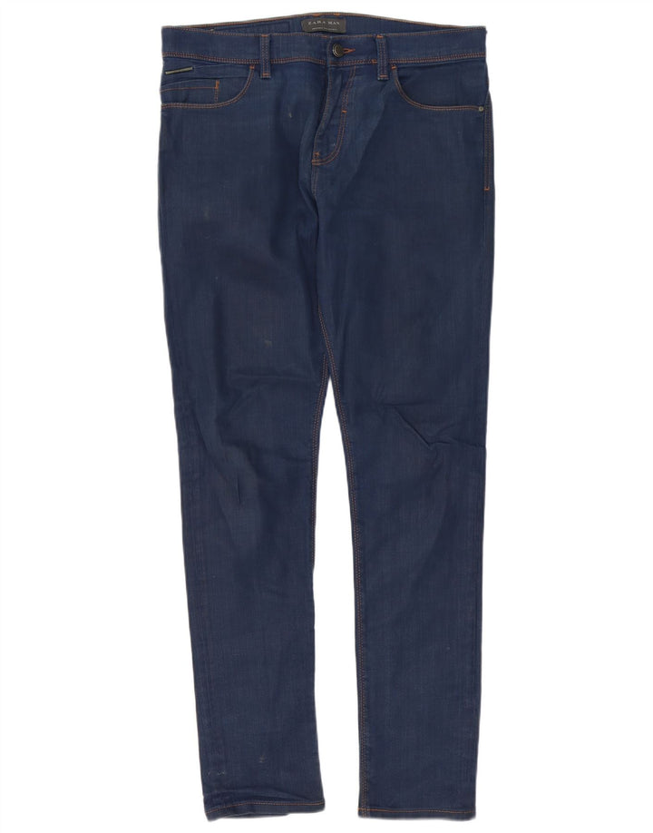 Zara Herren Slim Jeans EU 42 Large W32 L31 Marineblau