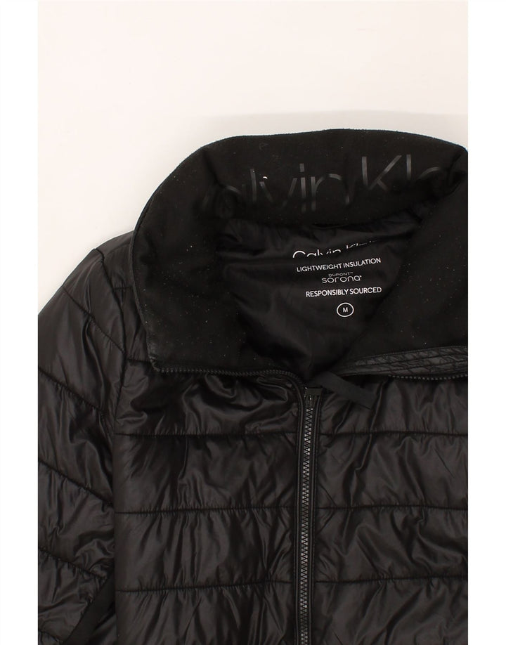 CALVIN KLEIN Womens Padded Jacket UK 12 Medium Black Polyamide Vintage Calvin Klein and Second-Hand Calvin Klein from Messina Hembry 