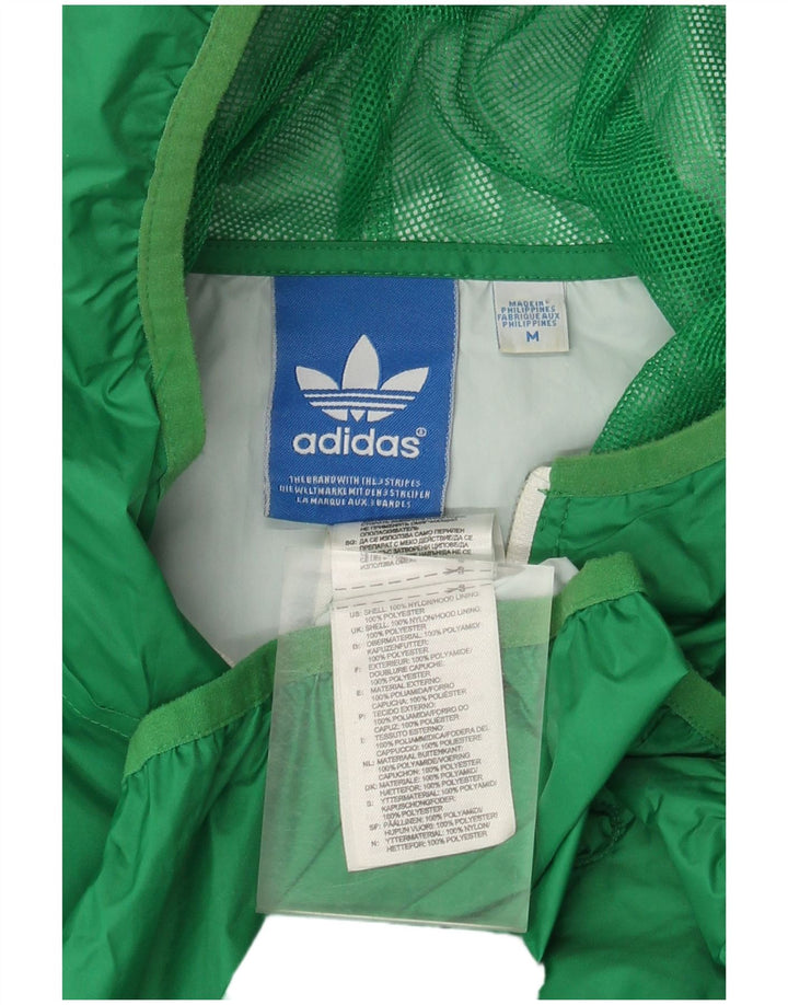 Adidas Herren-Regenjacke mit Kapuze, UK 38, mittelgrünes Nylon