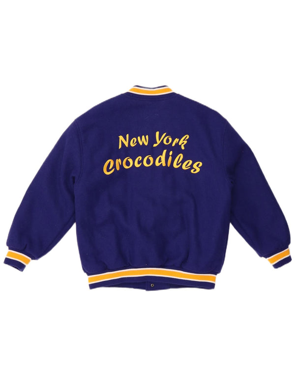 ZARA Mädchen New York Crocodiles Graphic Varsity Jacke 9–10 Jahre Marineblau