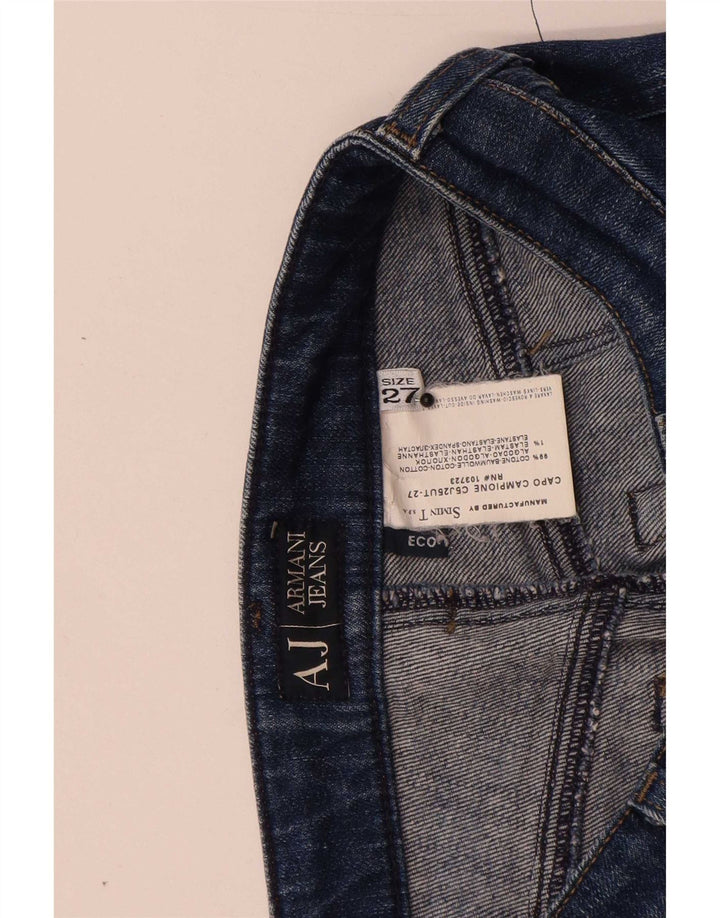 Armani Damen Bootcut Jeans W27 L29 Blaue Baumwolle