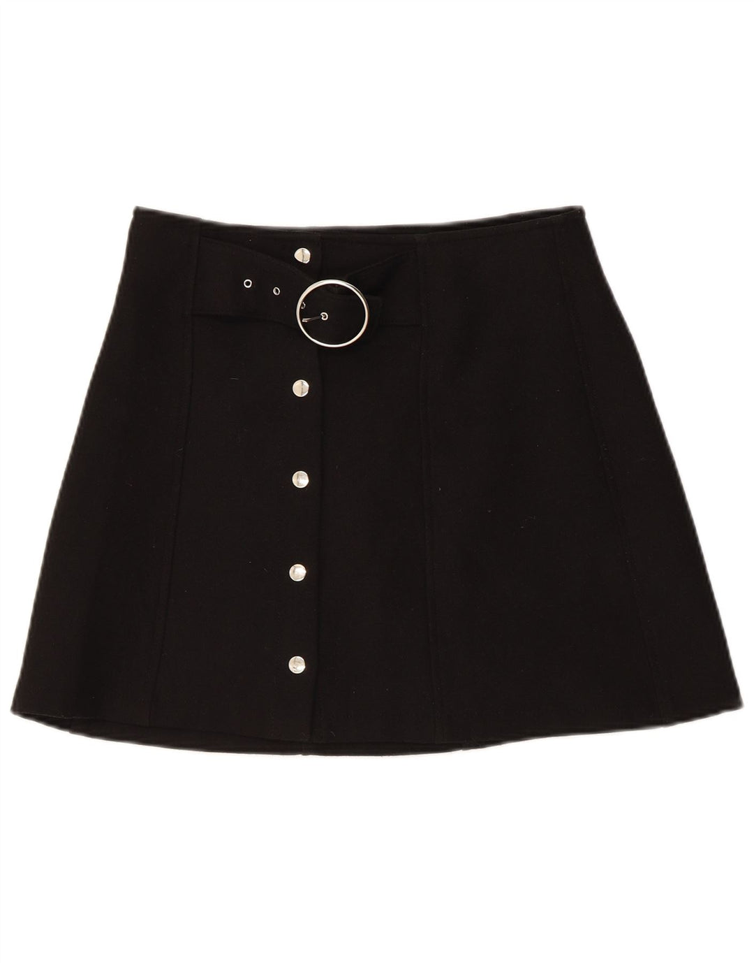 Zara Damen Minirock Small W26 Schwarz Polyester