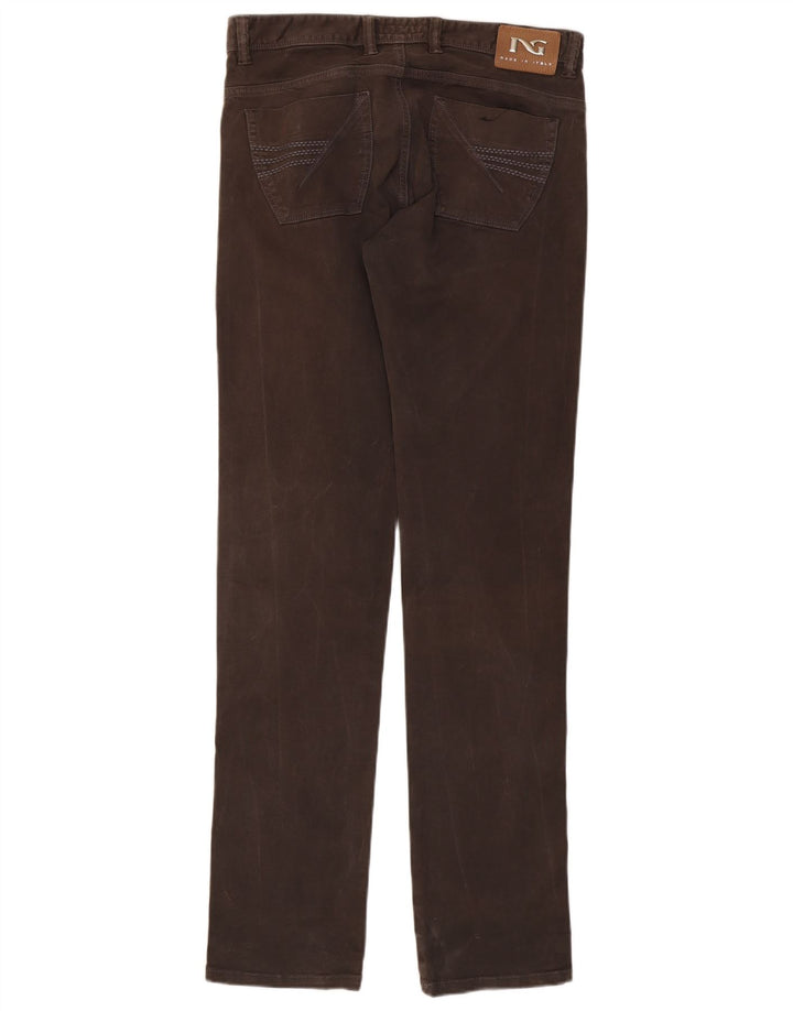 Nero Giardini Herren Straight Jeans W34 L35 Braune Baumwolle