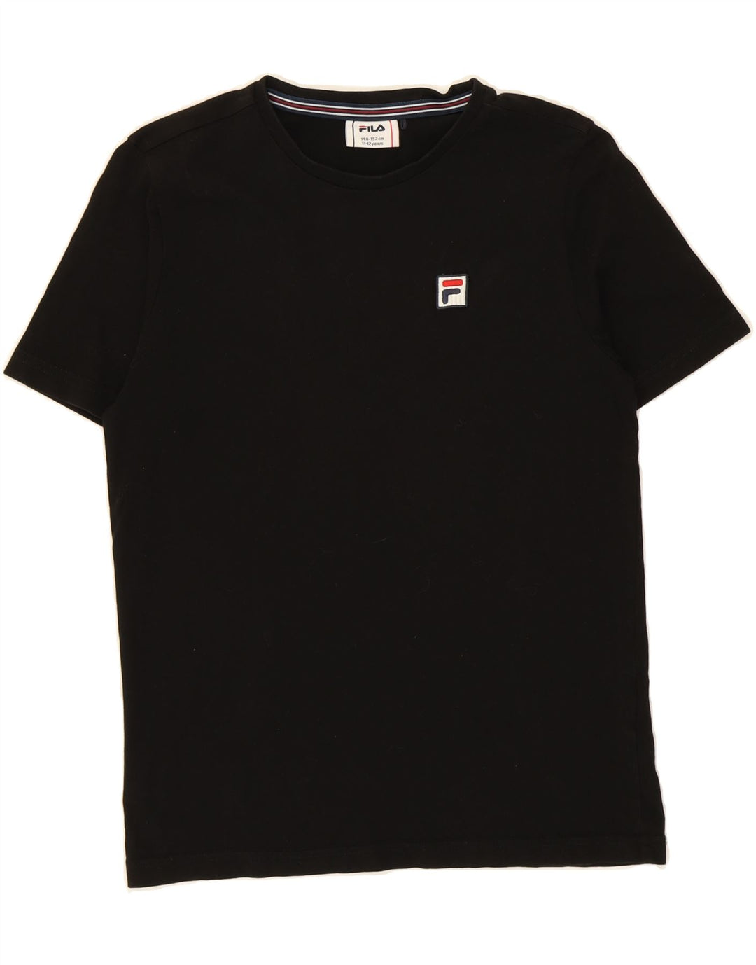 FILA Boys T-Shirt Top 11-12 Years  Black Cotton Vintage Fila and Second-Hand Fila from Messina Hembry 