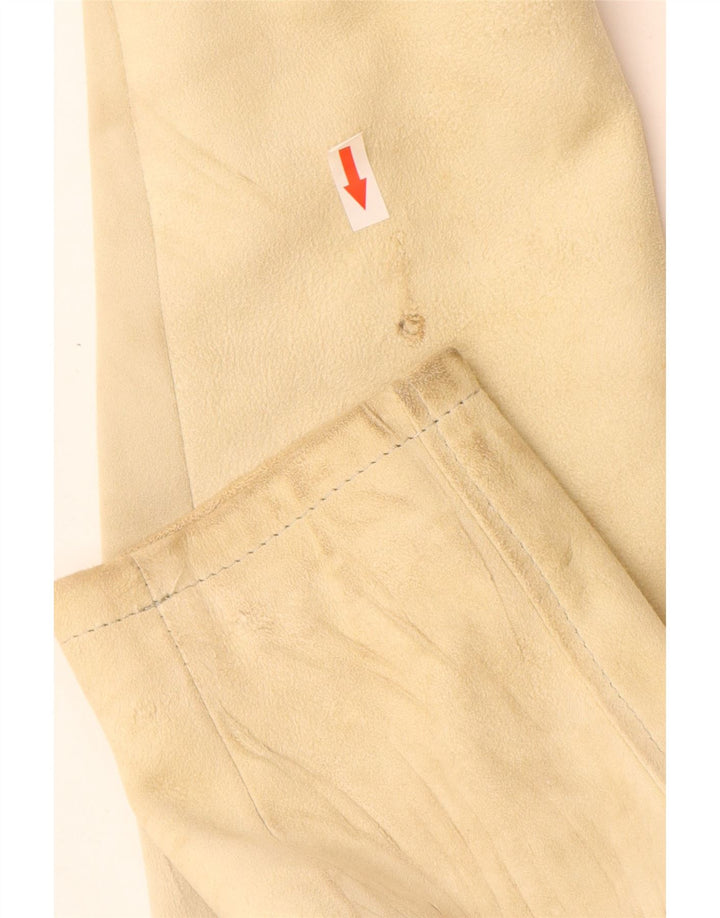 Vintage Damen Wildlederjacke UK 12 Medium Beige Leder